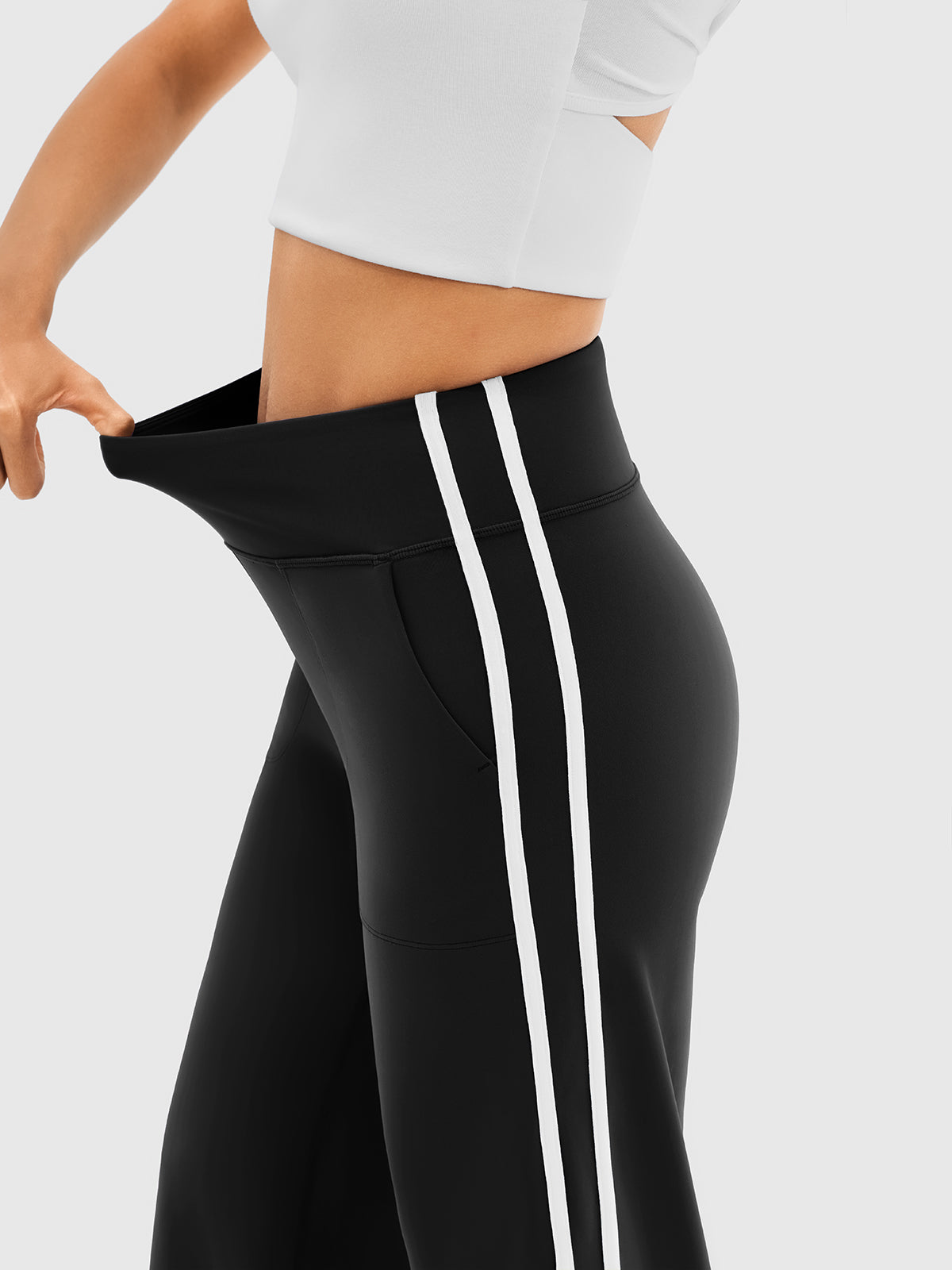 INNOMINT Women's High-Waisted Wide-Leg Track Pants