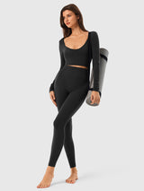 INNOMINT Women's High-Waisted Scrunch Butt Leggings