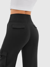 Cloud-Soft Wide Leg Yoga Pants with Cargo Pockets INNO MINT