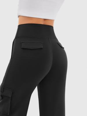 Cloud-Soft Wide Leg Yoga Pants with Cargo Pockets