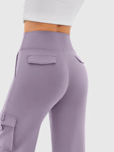 Cloud-Soft Wide Leg Yoga Pants with Cargo Pockets INNO MINT