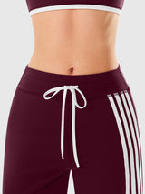 INNOMINT Women's Wide-Leg Track Pants with Side Stripes