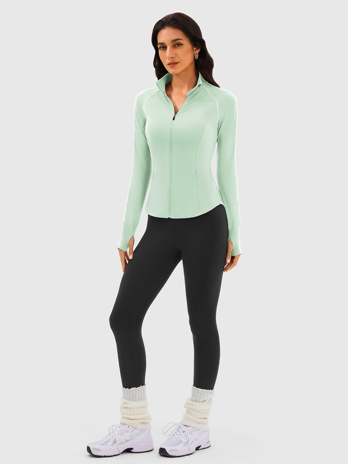 INNOMINT Women's Slim-Fit Full-Zip Workout Jacket