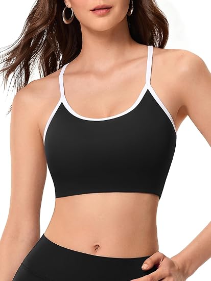 Women Sports Bras Criss Cross Strappy Backless