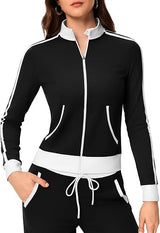 Zip Up Workout Athletic Jacket for Women
