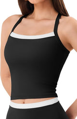 Open Back Workout Tank Tops for Women