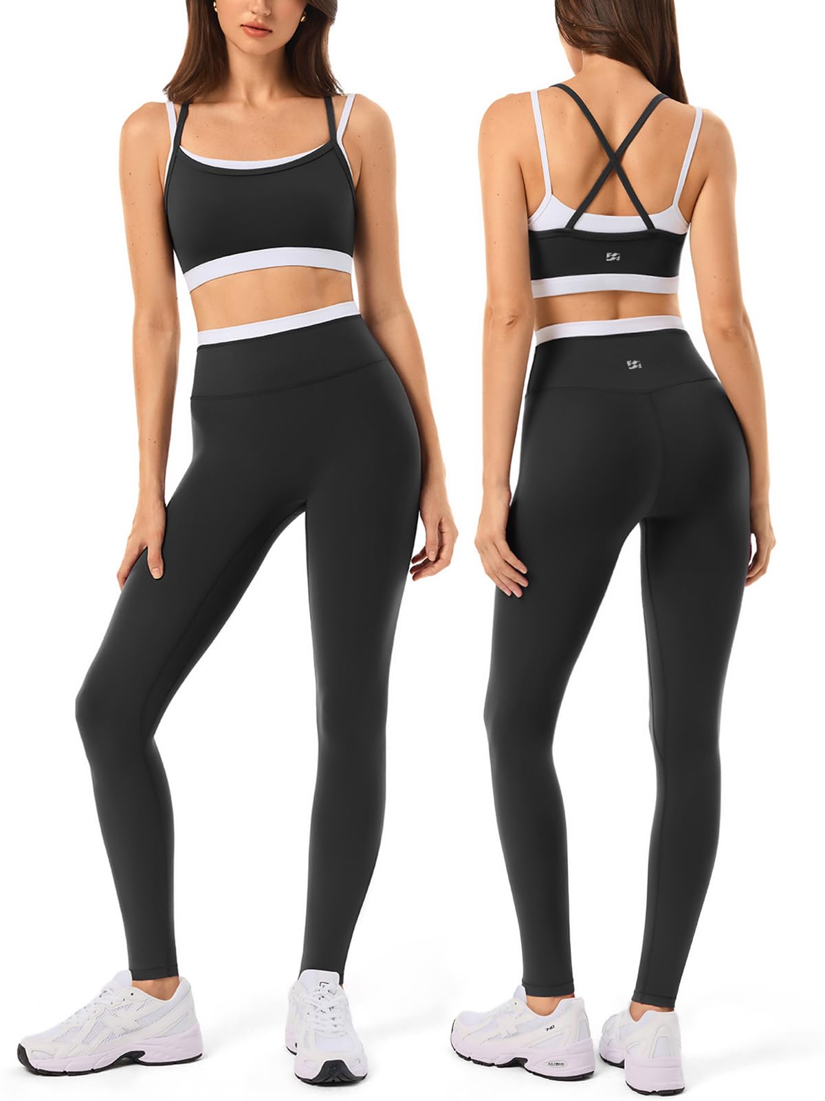 2 Pieces Workout Sets for Women Athletic Pilates Outfits