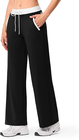 Wide Leg Yoga Gym Pants with Pockets