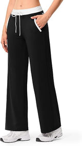Wide Leg Yoga Gym Pants with Pockets