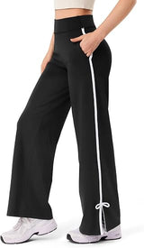 Track Pants Women Wide Leg Sweatpants Bow Tie