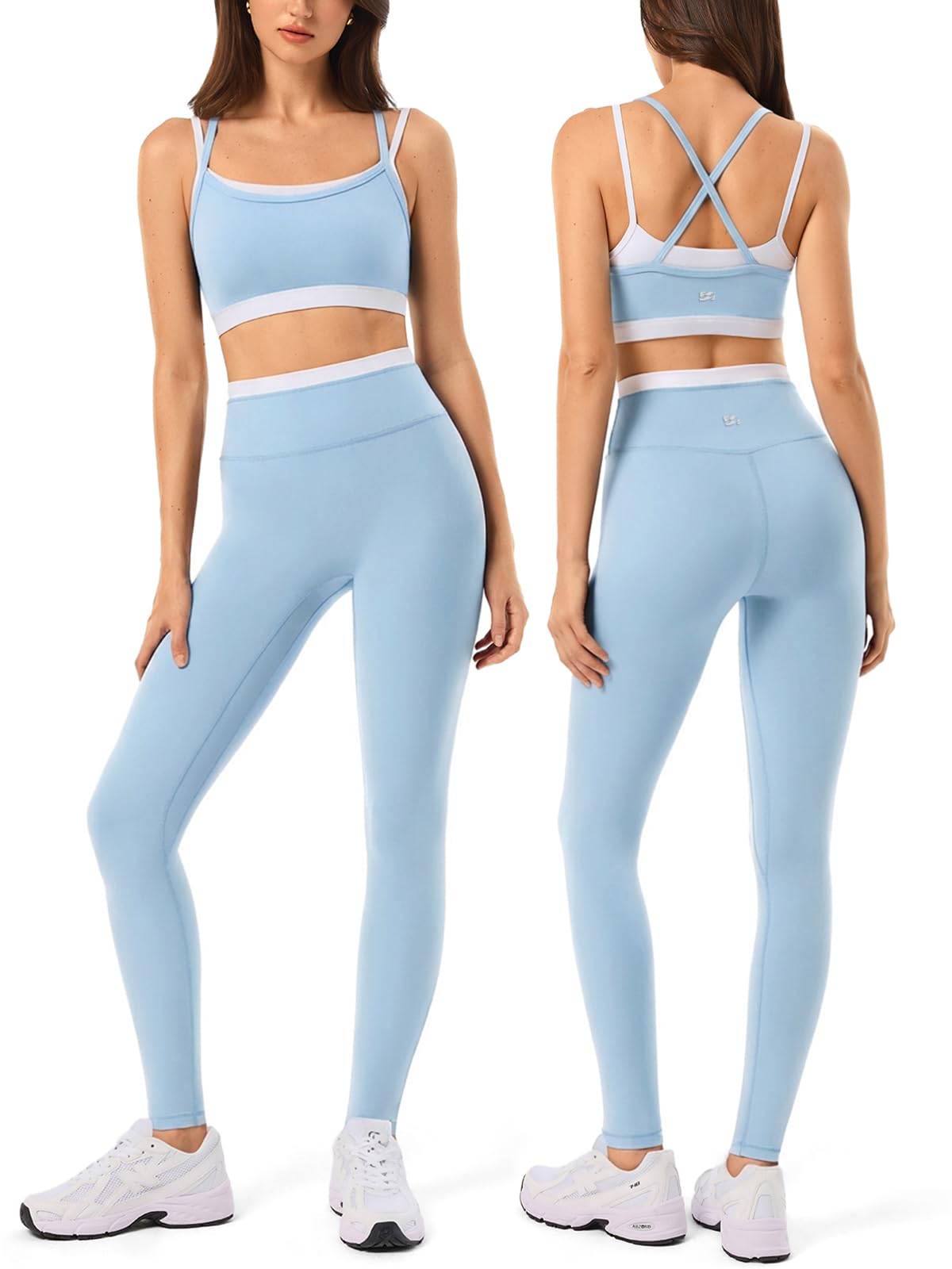 2 Pieces Workout Sets for Women Athletic Pilates Outfits