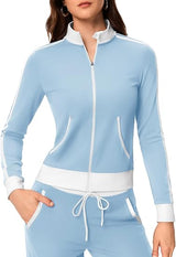 Zip Up Workout Athletic Jacket for Women