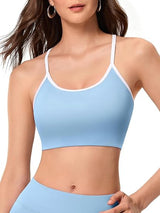 Women Sports Bras Criss Cross Strappy Backless