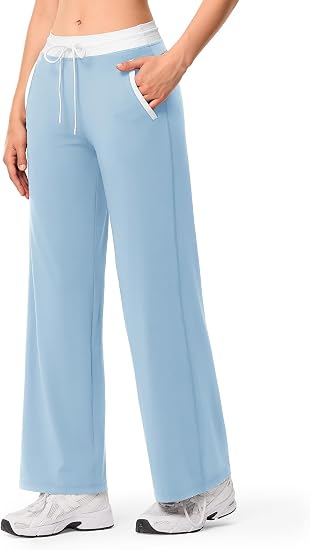 Wide Leg Yoga Gym Pants with Pockets