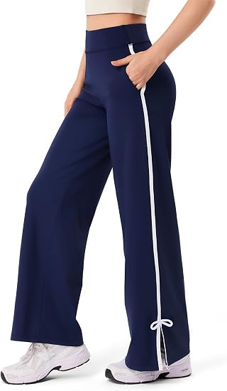 Track Pants Women Wide Leg Sweatpants Bow Tie