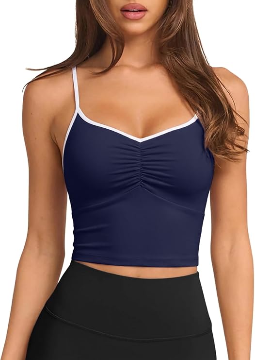 Longline Padded Sports Bra Workout Top