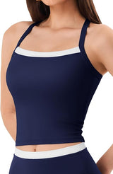 Open Back Workout Tank Tops for Women