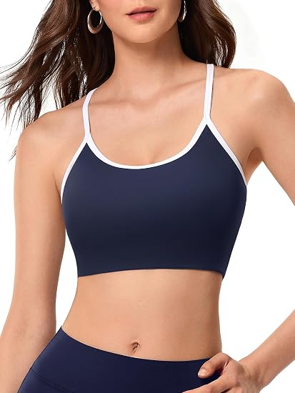 Women Sports Bras Criss Cross Strappy Backless