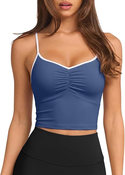 Longline Padded Sports Bra Workout Top