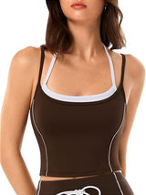 INNOMINT Women's Halter Backless Longline Sports Bra