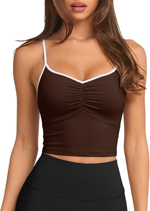 Longline Padded Sports Bra Workout Top