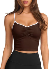 Longline Padded Sports Bra Workout Top