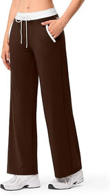 Wide Leg Yoga Gym Pants with Pockets