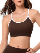 Women Sports Bras Criss Cross Strappy Backless