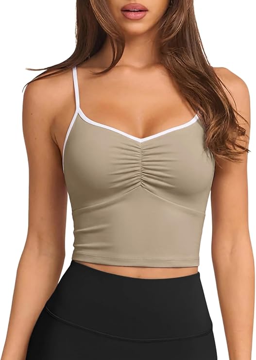 Longline Padded Sports Bra Workout Top