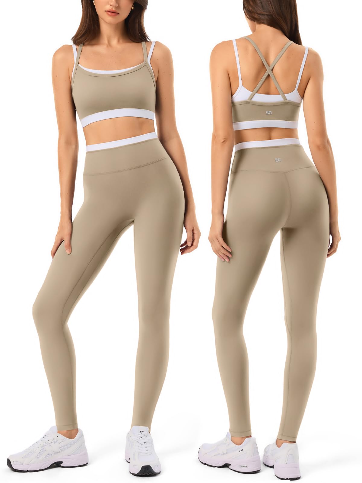 2 Pieces Workout Sets for Women Athletic Pilates Outfits