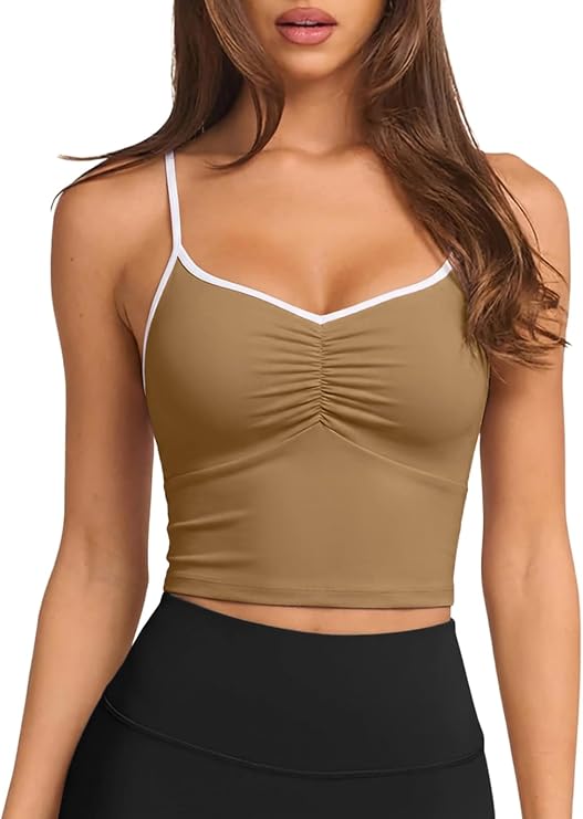 Longline Padded Sports Bra Workout Top