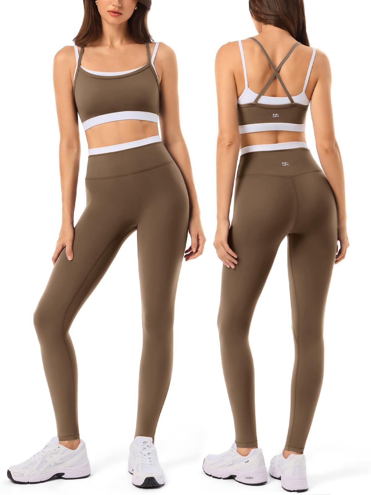 2 Pieces Workout Sets for Women Athletic Pilates Outfits