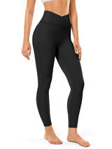 INNOMINT Women's V-Crossover High-Waisted Workout Leggings
