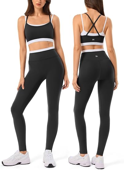 2 Pieces Workout Sets for Women Athletic Pilates Outfits