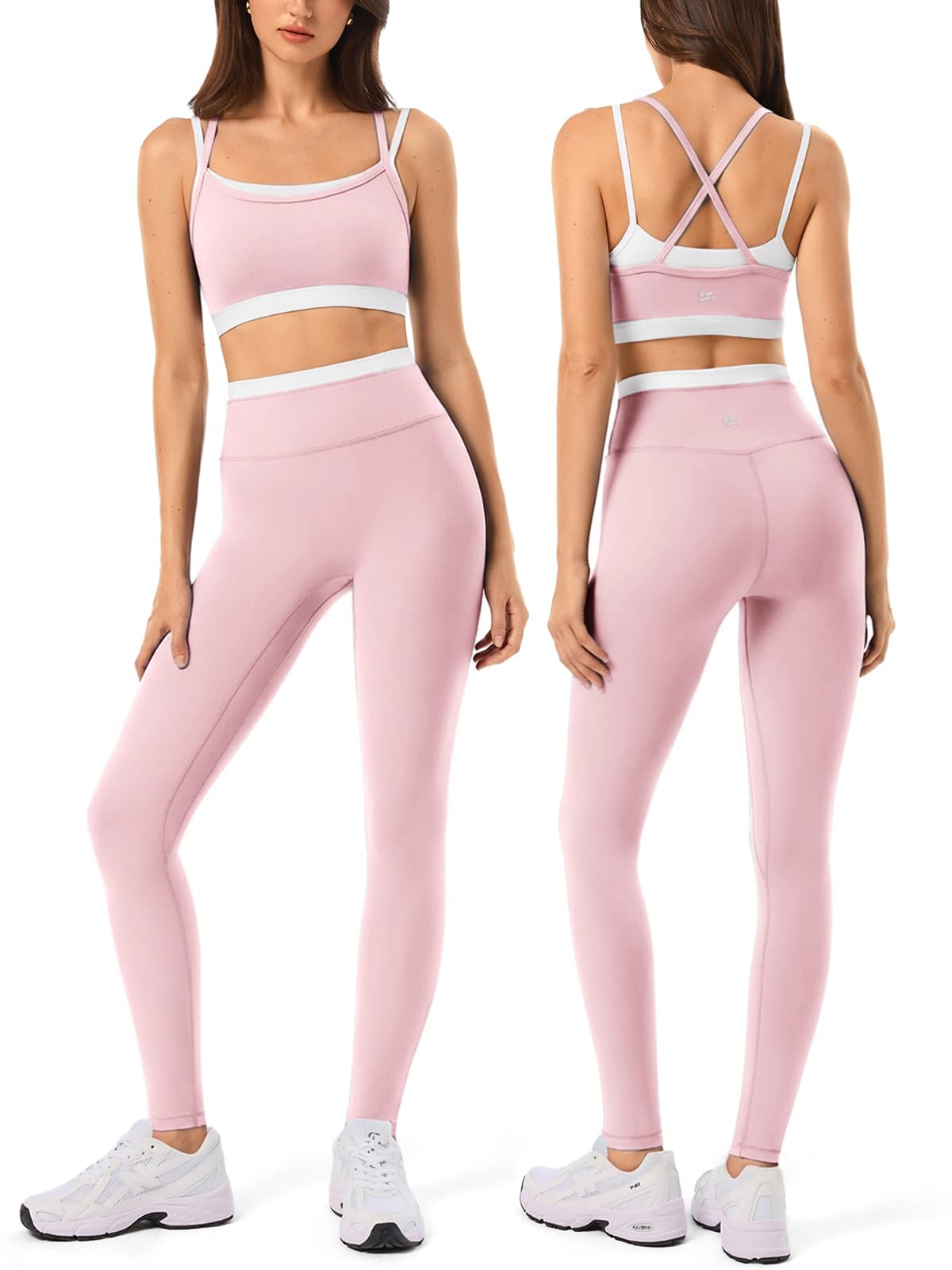 2 Pieces Workout Sets for Women Athletic Pilates Outfits