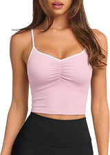 Longline Padded Sports Bra Workout Top