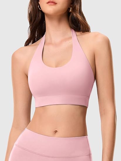 Halter Backless Sports Bra with Adjustable Strap
