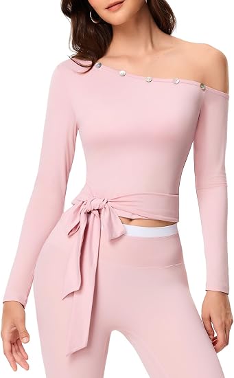 Off the Shoulder Pilates Outfits for Women