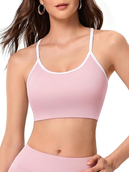 Women Sports Bras Criss Cross Strappy Backless