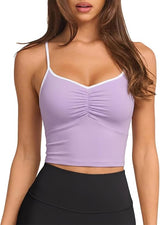 Longline Padded Sports Bra Workout Top