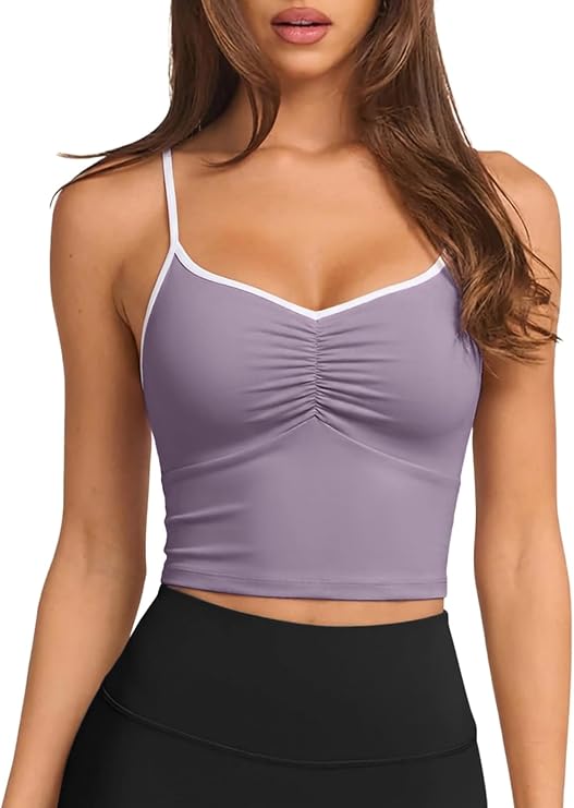 Longline Padded Sports Bra Workout Top