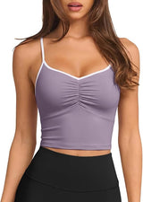 Longline Padded Sports Bra Workout Top