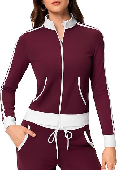 Zip Up Workout Athletic Jacket for Women