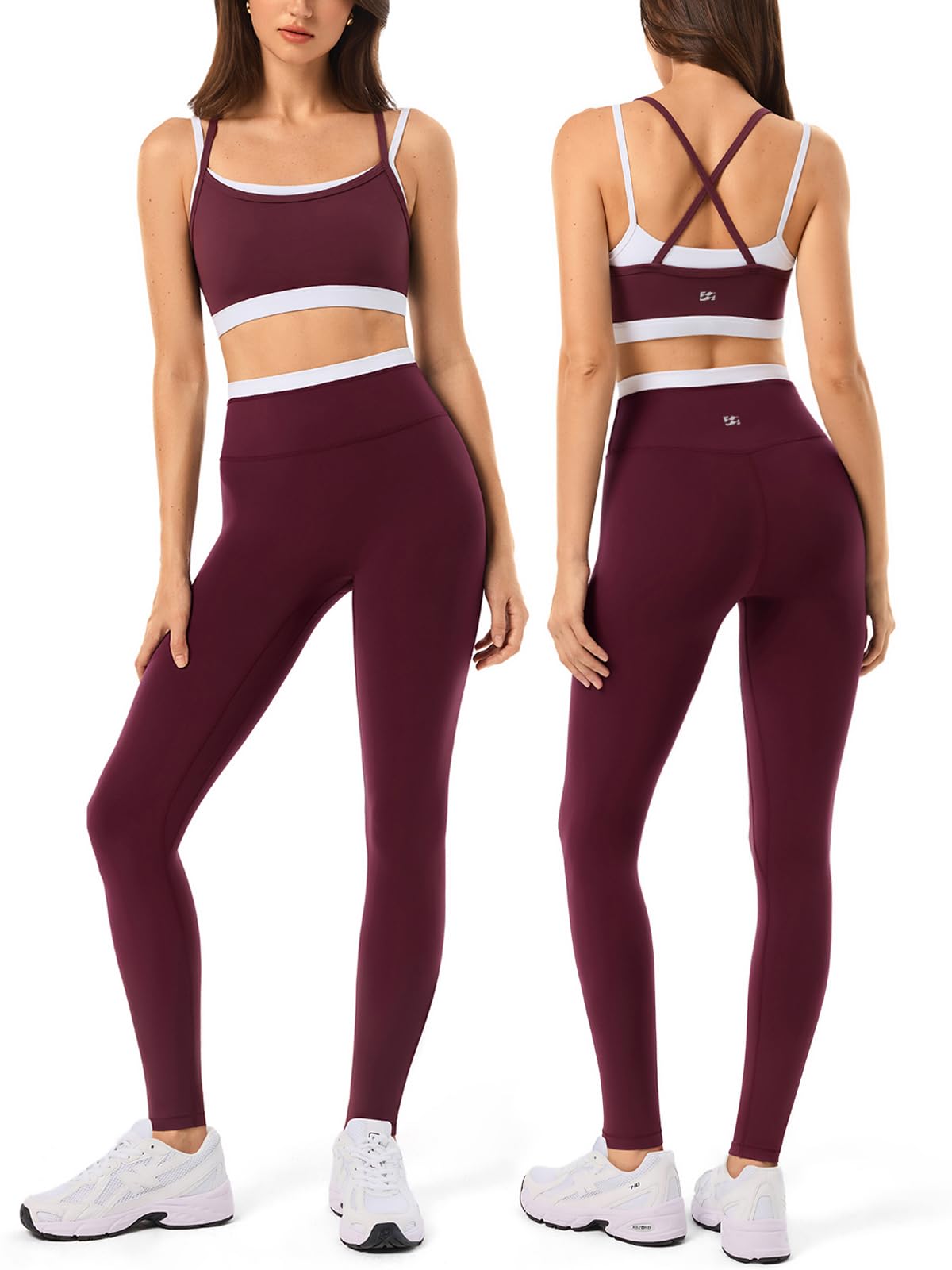 2 Pieces Workout Sets for Women Athletic Pilates Outfits