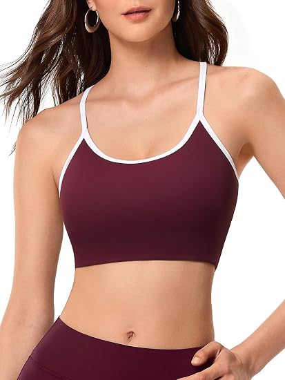 Women Sports Bras Criss Cross Strappy Backless