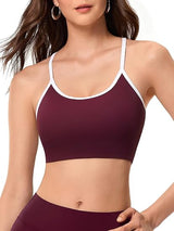 Women Sports Bras Criss Cross Strappy Backless