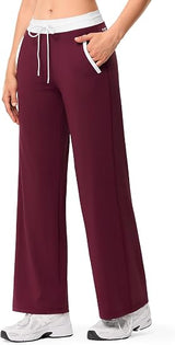 Wide Leg Yoga Gym Pants with Pockets