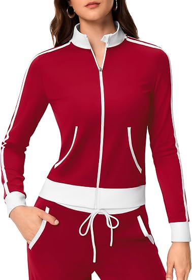 Zip Up Workout Athletic Jacket for Women