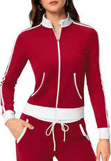 Zip Up Workout Athletic Jacket for Women