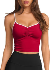 Longline Padded Sports Bra Workout Top